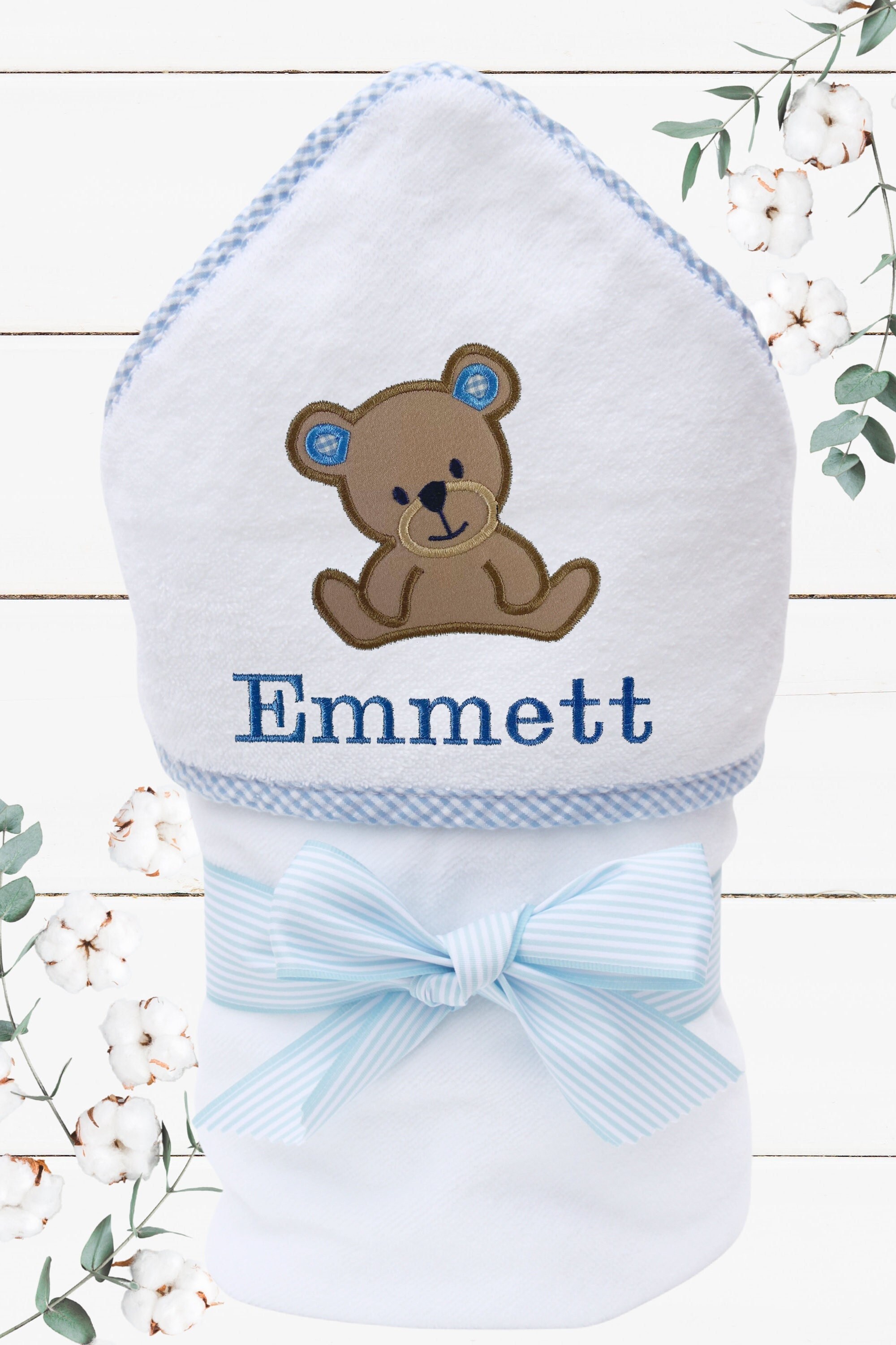 Teddy Bear Baby Hooded Towel - Bear Baby Shower Gift - Baby Bath Set ...