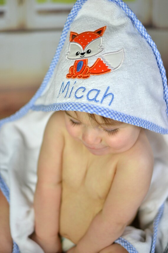 monogrammed baby towel