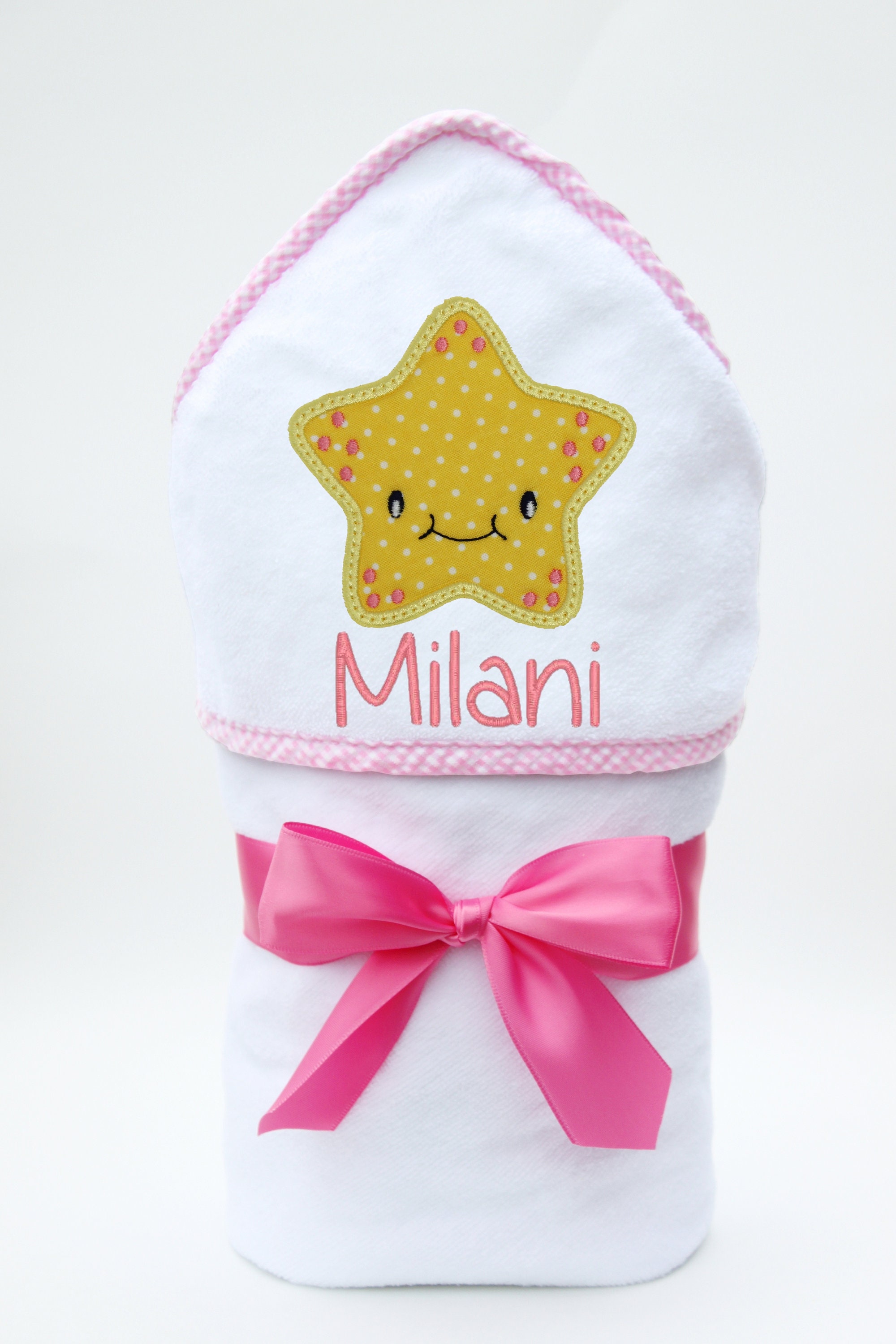 Personalized Hooded Baby Beach Towel Starfish Bath Towel Etsy