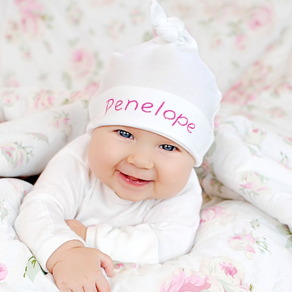 Newborn Hat, Personalized Baby Hat, New Baby Gift, Newborn Girl Hat, Newborn Boy Hat, Newborn Photo Prop, Baby Knot Hat, Hat For Baby