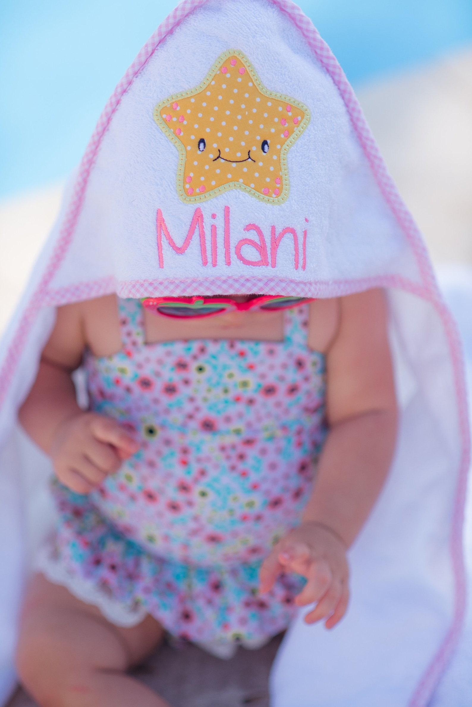 Personalized Hooded Baby Beach Towel Starfish Bath Towel Etsy