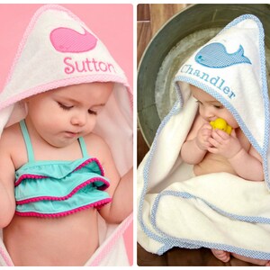 Hooded Towels for Twins Gift Personalized Twins Gifts Twins Bath Towels Girl Boy Twins Gift Personalized Gift for Twins image 4