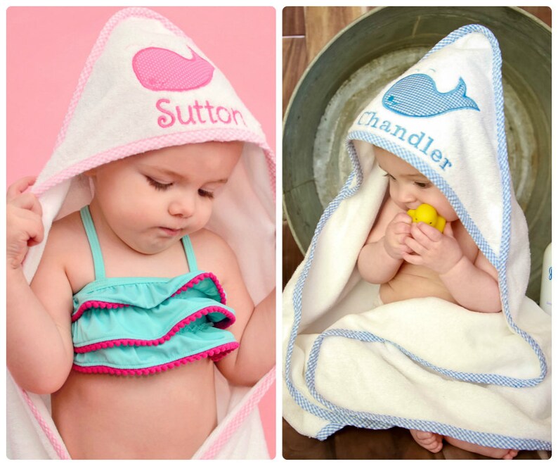 Hooded Towels for Twins Gift Personalized Twins Gifts Twins Bath Towels Girl Boy Twins Gift Personalized Gift for Twins image 4