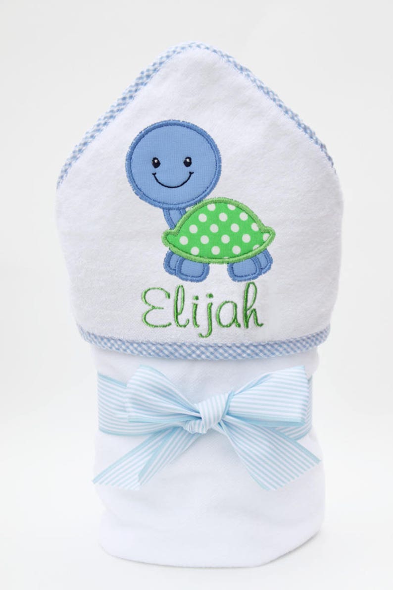monogrammed hooded baby towels