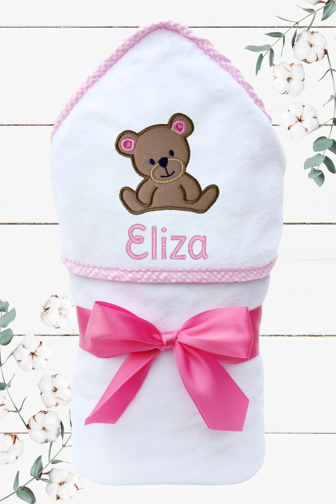 Teddy Bear Hooded Towel for Girl - Bear Baby Shower Gift - Baby Bath ...