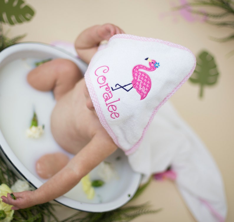 monogrammed baby beach towel