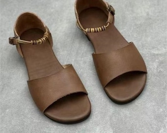 Low Heel Cow Leather Sandals, Swine Barefoot Sandals, Wide Sandals, Minimalist Sandals, Summer Shoes, Women Sandals