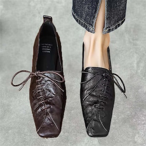 Elegant Sheepskin Leather Sandal Shoes, Lace-Up Shoes with low heel,Stylish Footwear for Casual and Semi-Formal Wear