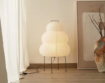 Japanese Akari Floor Lamp, Rice Paper Lamp, Table Lamp, Noguchi Lamp, Living Room Floor Lamp, Wabi - Sabi, Home Decor, Desk Decor, Gift