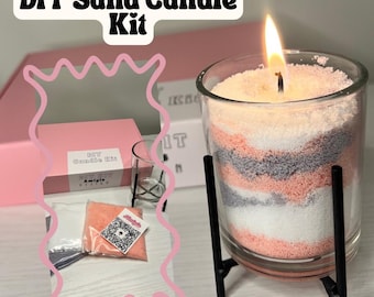 Private DIY Sand Candle Making Kit | Make your own candles, Candle Kit | Candle supplies | Pebble candle.