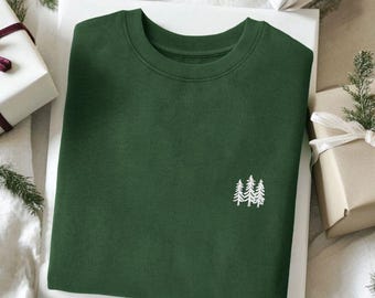 Sweat-shirt ras du cou pour homme avec pins - Pull en coton biologique doux et douillet