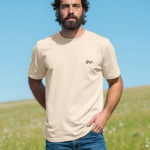 Men's Tractor Logo Tee Made From Organic Cotton: Farmers T-shirt