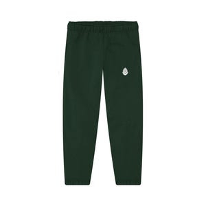 Unisex Organic Cotton Fleece Joggers | Pine Cone Evergreen Training Sweatpants| Athletic Training Bottoms | Baggy Sweatpants For Him Or Her Evergreen