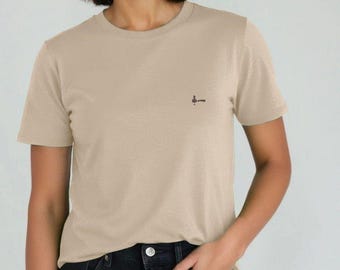 Barista Organic Women's T-shirt: Porta Filter Logo Tee - Ethical Friendly Coffee Lover Gift