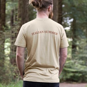 Italienisches Scooter-Sommer-Flair Herren-T-Shirt aus Bio-Baumwolle: Italien-Abenteuer-T-Shirt Bild 3