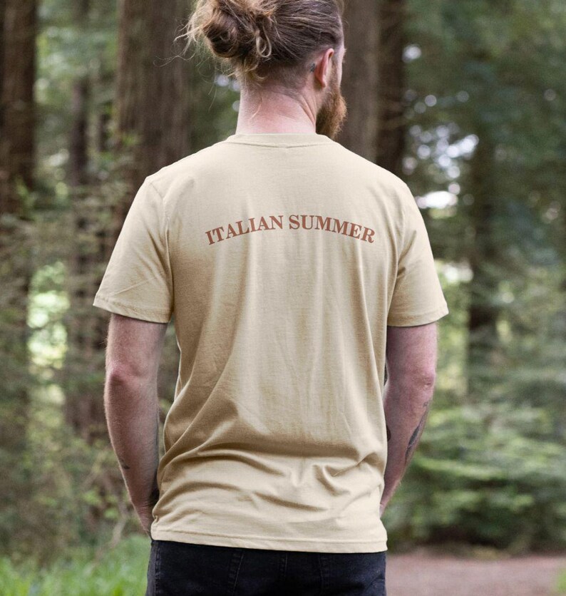 Italienisches Scooter-Sommer-Flair Herren-T-Shirt aus Bio-Baumwolle: Italien-Abenteuer-T-Shirt Bild 3
