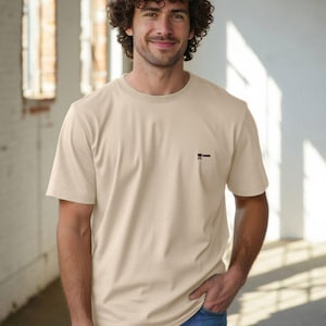 T-shirt Barista pour hommes en coton bio : T-shirt avec logo Porta Filter - Cadeau éthique pour les amateurs de café