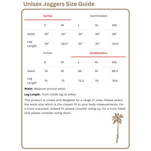 Unisex Organic Cotton Fleece Joggers | Pine Cone Evergreen Training Sweatpants| Athletic Training Bottoms | Baggy Sweatpants For Him Or Her image 7