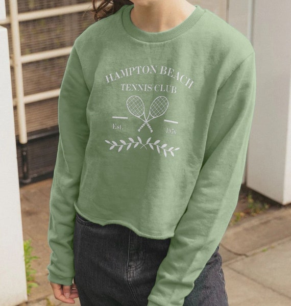 Women s Tennis Sage Green Boxy Jumper. Autumn Tennis Club Core Layering Active Wear for Tennis Lovers on and off the Court. Courtside. M Etsy