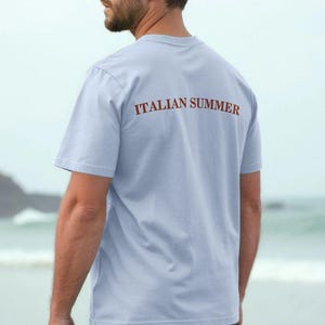 Italienisches Scooter-Sommer-Flair Herren-T-Shirt aus Bio-Baumwolle: Italien-Abenteuer-T-Shirt Bild 6