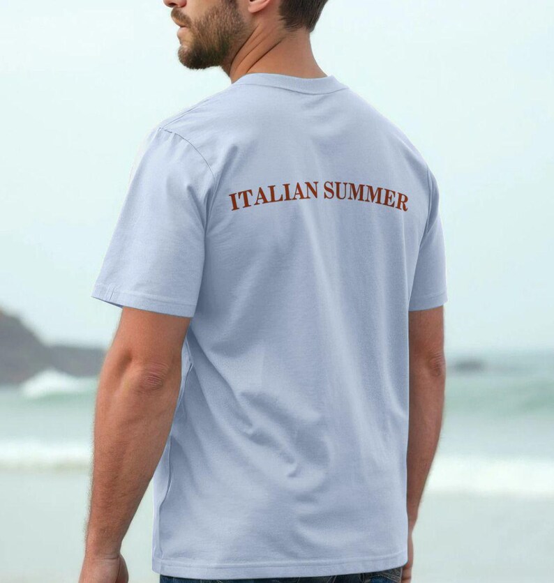 Italienisches Scooter-Sommer-Flair Herren-T-Shirt aus Bio-Baumwolle: Italien-Abenteuer-T-Shirt Bild 6
