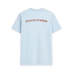 Italienisches Scooter-Sommer-Flair Herren-T-Shirt aus Bio-Baumwolle: Italien-Abenteuer-T-Shirt Sky Blue