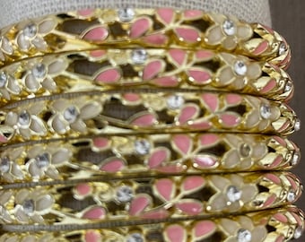 Bracelet jonc 18 carats strass