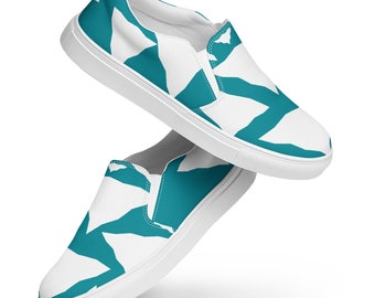 Geometric Colored Print Slip-on canvas shoes