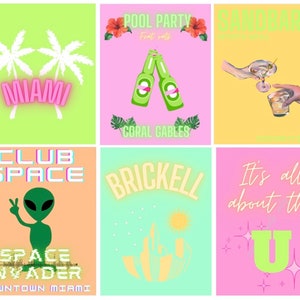 University of Miami posters 6 count