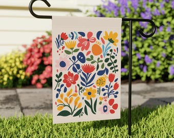 Subtle Anti Trump Boho Floral Garden Flag, Anti Maga Garden Flag, Anti Trump Yard Flag, Liberal Banner, FDT Yard Banner, Subtle FDT Banner