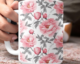 Subtle F*ck Trump Floral Mug, Anti-Trump Mug, Feminist Cup, FDT Flower Mug, Floral Anti Trump, Political Coffee Cup, Liberal Democrat Gift