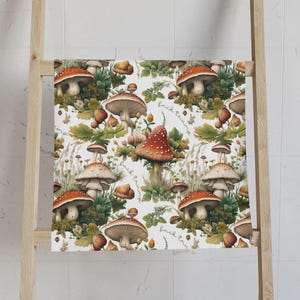 Subtle F*ck Trump Mushroom Hand Towel, FDT Tea Towel, Cottagecore Towel, Home Decor Humor, Sarcastic Liberal Gift, FDT KitchenTowel, FDT
