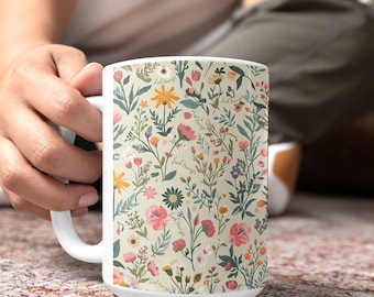 Subtle F*ck Trump Floral Mug, Floral Anti Trump Ceramic Mug, Political Coffee Cup, Protest Resistance Tea Mug, Liberal Democrat Gift Idea