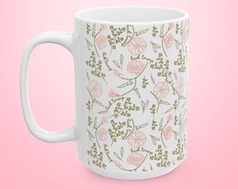 Subtle F*ck Trump Mug, Floral Anti Trump Coffee Mug, FDT Mug, Liberal Democrat Gift, Anti Maga Cup, Political Coffee Cup, Feminist Mug
