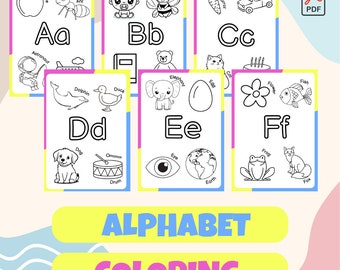 Páginas para colorear del alfabeto, páginas para colorear preescolar, actividades preescolares, imprimibles preescolares, letras preescolares, hojas de trabajo preescolares