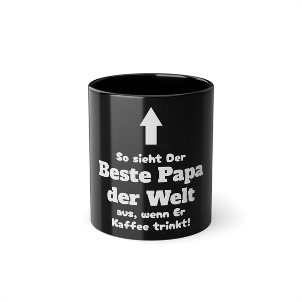 Personalisierte Papa Tasse: So sieht der Beste Papa der Welt aus, wenn Er Kaffee trinkt! Beste Geschenkidee für Väter, Teebecher 325ml