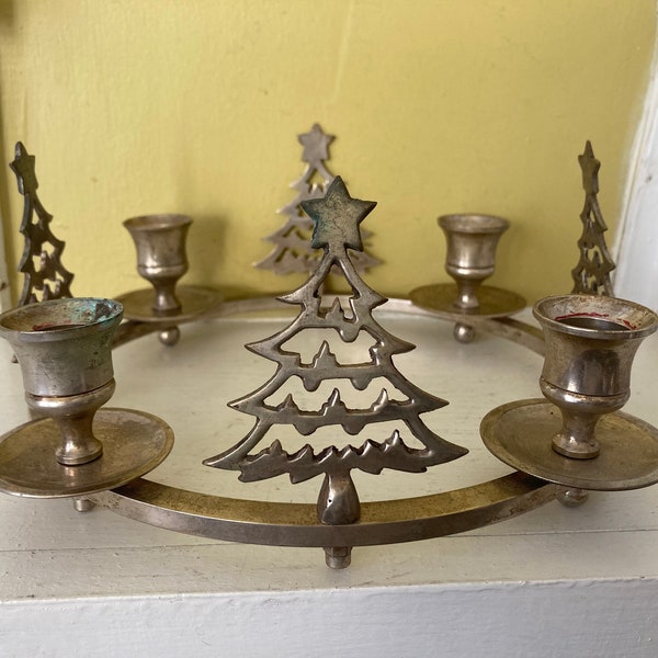 Silver Christmas Wreath Holder Etsy