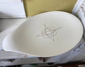 RARE 1950's Hallcraft by Eva Zeisel Fantasy 15 Teardrop Platter | Hall China Center Design Mid Century Mod MCM Atomic | Classic 17 inch