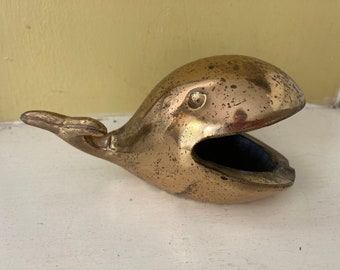 Brass Whale Ashtray / Trinket Dish