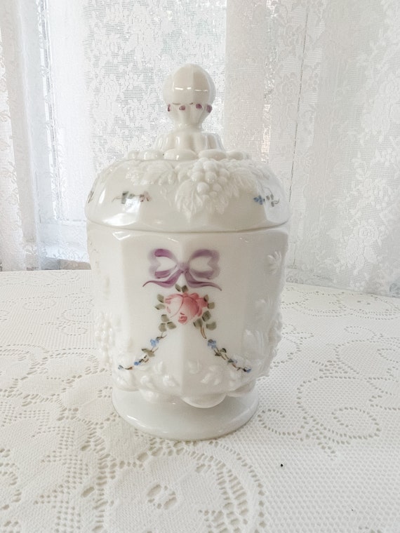 Vintage Westmoreland Milk Glass Trinket Candy Dish