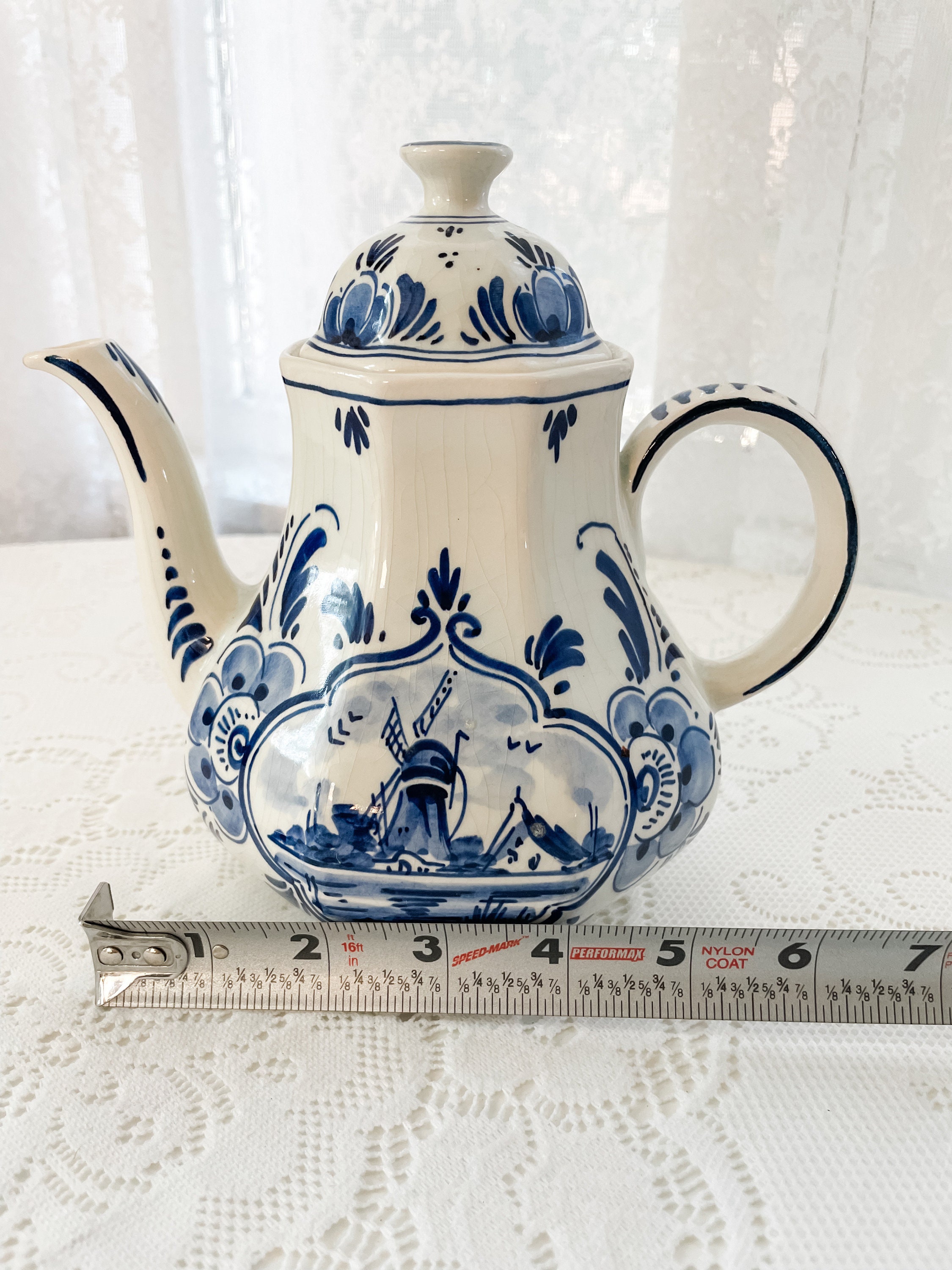 Delfts Handwerk Holland Teapot 282, Blue and White Tea Pot - Etsy