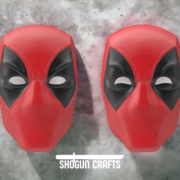 Deadpool Mask 3D Stl Files - Casco magnético Deadpool - Deadpool Cosplay Prop 3D Printer Stl Files