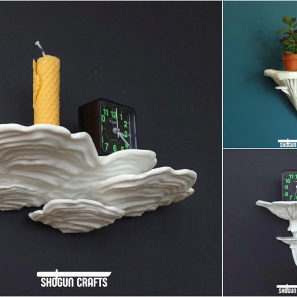 Wall Shelf Fungus Bundle 3D Stl Files - Fungus Wall Shelf 3D Stl Pack