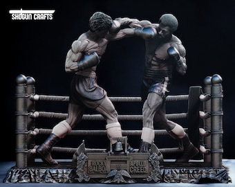 Rocky Balboa vs Apollo Creed Diorama Fichiers 3D Stl - Rocky Balboa Figure 3D fichiers d'impression