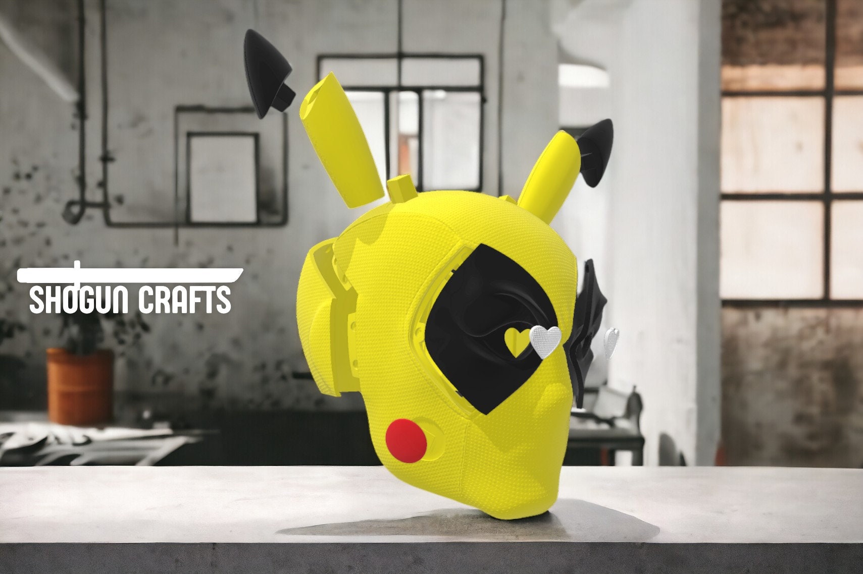 Pikachu Deadpool Mask 3D Stl Files Magnetic Pikachu Deadpool Helmet 3D ...