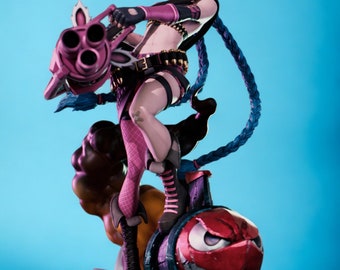 Jinx Figure League of Legends 3D Stl Files - Jinx Statue 3D Print File