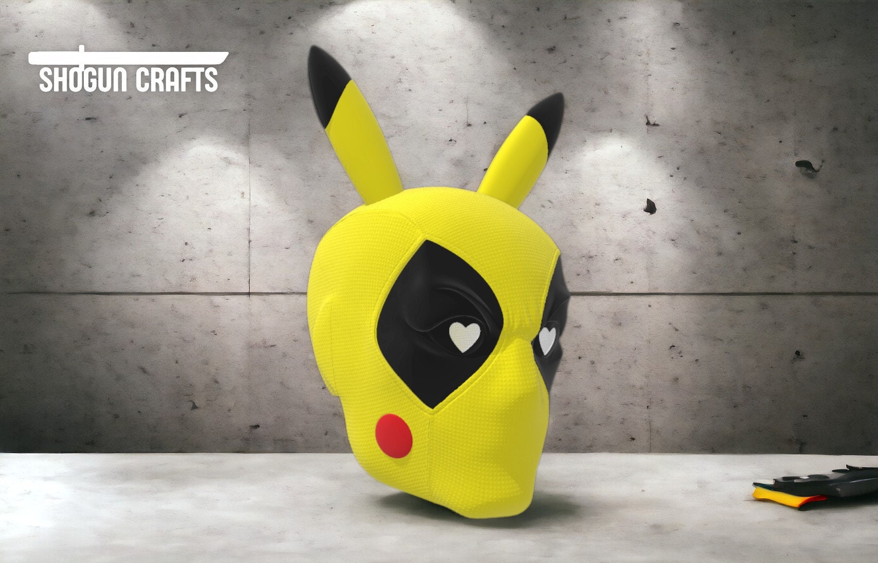 Pikachu Deadpool Mask 3D Stl Files Magnetic Pikachu Deadpool Helmet 3D ...