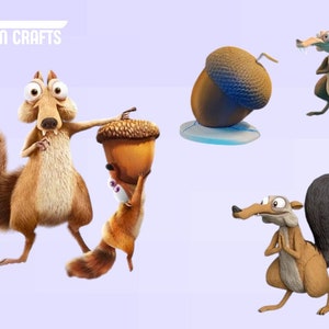 Ice Age Scrat Figure 3D Stl Files - Multicolor Scrat Figure 3D Print Files