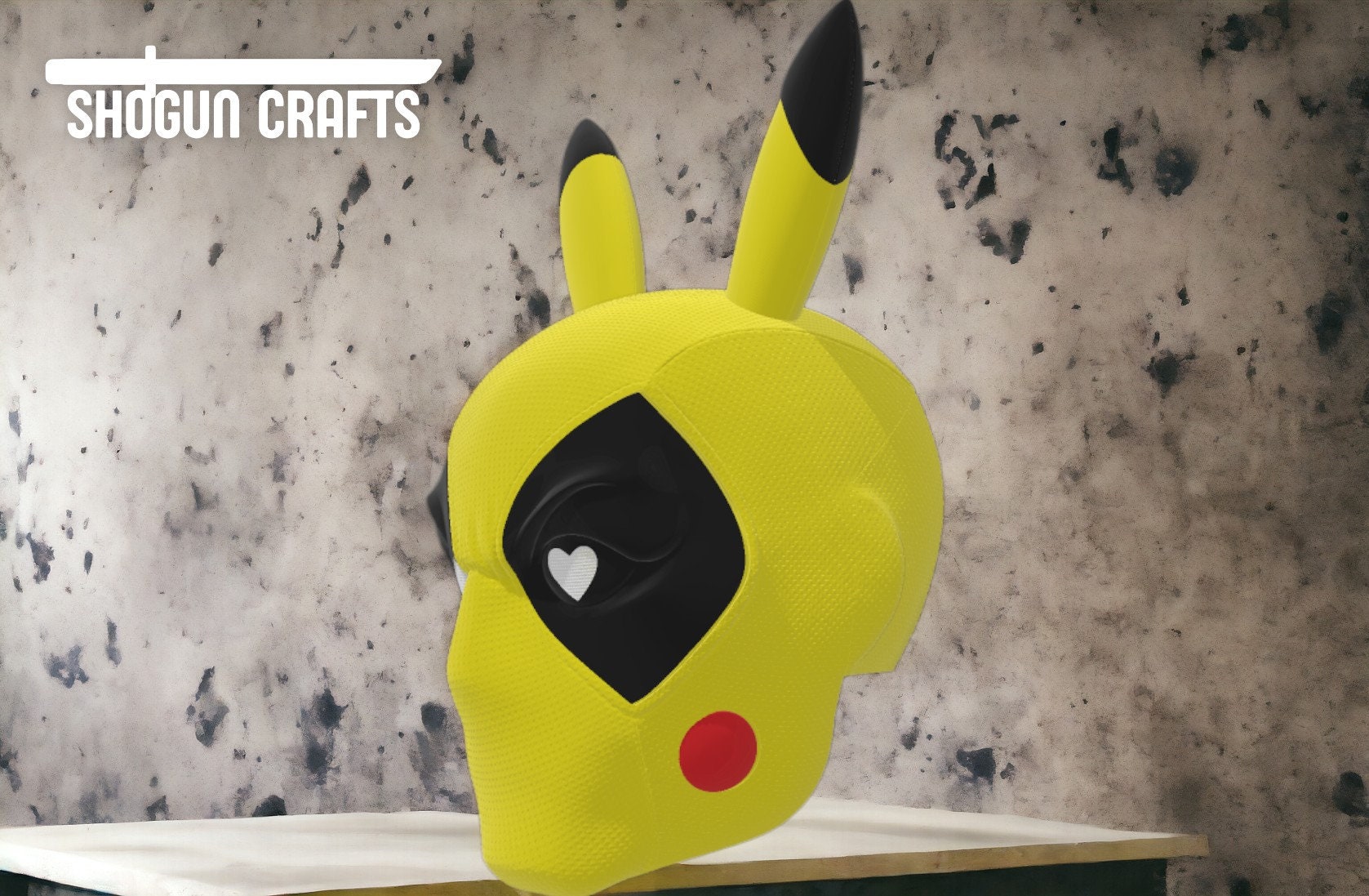 Pikachu Deadpool Mask 3D Stl Files Magnetic Pikachu Deadpool Helmet 3D ...