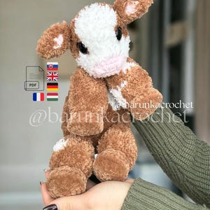 Schema per vitello all'uncinetto - schema mucca amigurumi - vitello coccoloso all'uncinetto - schema mucca all'uncinetto - mucca in pdf